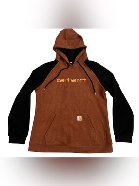 Carhartt Brown & Black Logo velvet Kids Hoodie